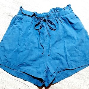 Shein | Teal Linen Shorts Sz S